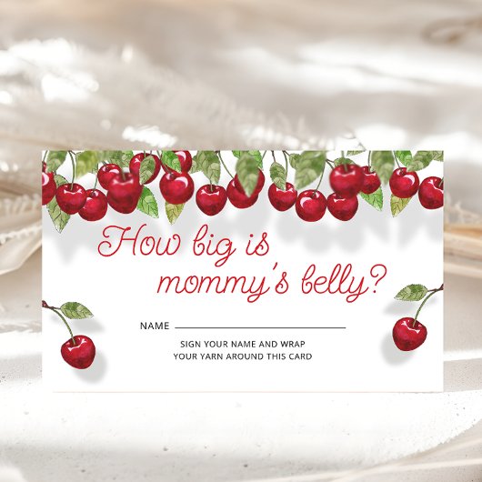 さくらんぼの上にママのおなかの大きさ エンクロージャーカード