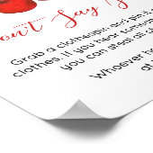 さくらんぼの上に赤ちゃんシャワー言わないベビー ポスター (角)