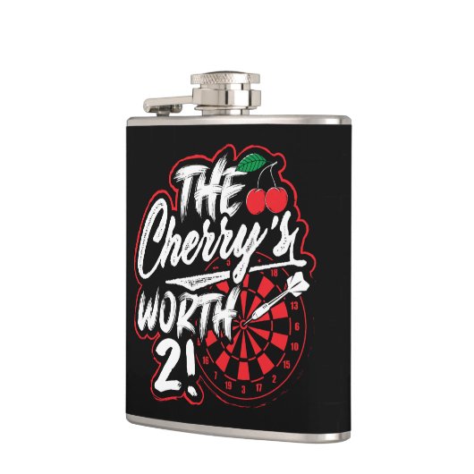 さくらんぼの価値2ビニール包まれたフラスコ6 oz. フラスク (左)