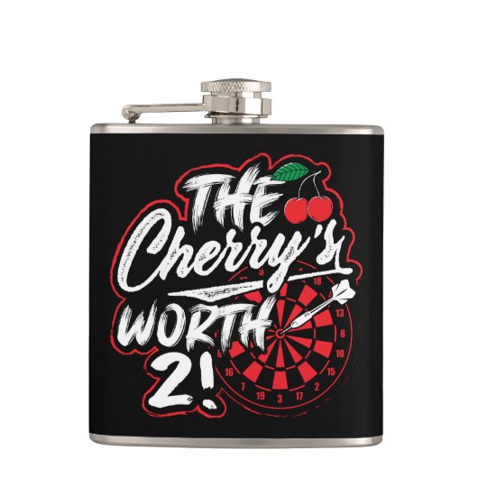 さくらんぼの価値2ビニール包まれたフラスコ6 oz. フラスク (正面)