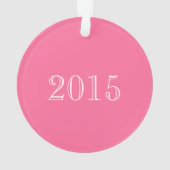 さくらんぼの刺激を受けたなピンクの水玉模様のバレエダンサー オーナメント (裏面)