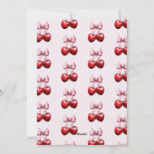 さくらんぼの多くの愛ピンクの水色バレンタインカード シーズンカード (裏面)