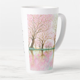 さくらんぼの愛の花 – 母の日 カフェラテマグ