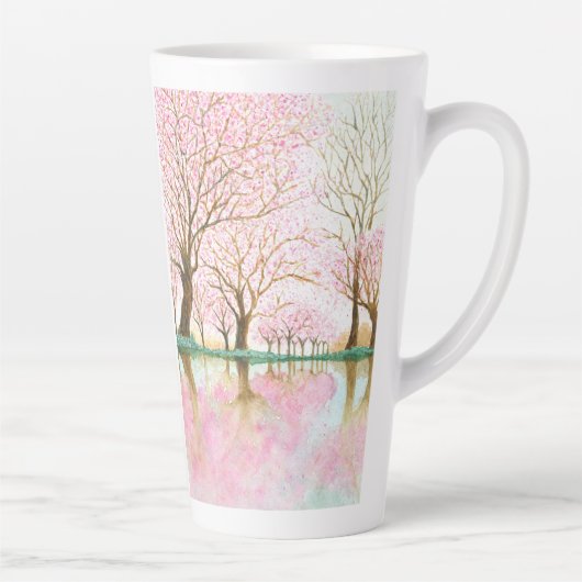 さくらんぼの愛の花 – 母の日 カフェラテマグ (右)