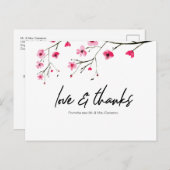 さくらんぼの愛感謝していとお結婚礼を ポストカード (正面/裏面)