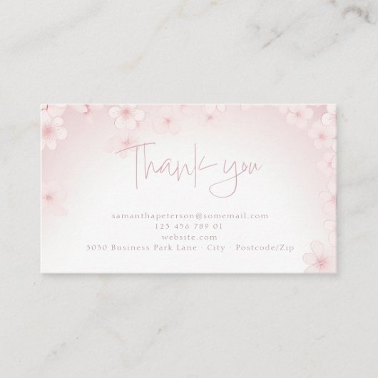 さくらんぼの感謝してい花お客様のエンクロージャカード エンクロージャーカード (正面)