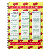 さくらんぼの故障した主婦のログクリーニングスケジュール ノートブック (正面)