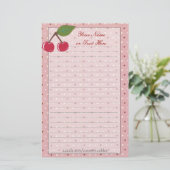 さくらんぼの文房具 便箋 (スタンド正面)