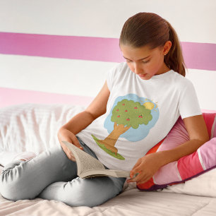 さくらんぼの木が太陽のTシャツに Tシャツ