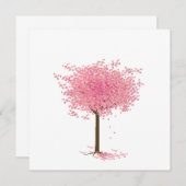 さくらんぼの木のノートカード サンキューカード (正面/裏面)