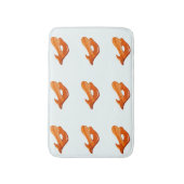 さくらんぼの木の人魚オンホワイト バスマット (正面縦)