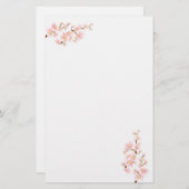 さくらんぼの木の枝の文房具 便箋 (正面/裏面)