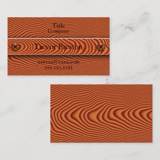 さくらんぼの木製の名刺 名刺 (正面/裏面)