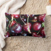さくらんぼの枕の束 ランバークッション (ブランケット)