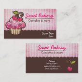 さくらんぼの果実のカップケーキの名刺 名刺 (正面/裏面)
