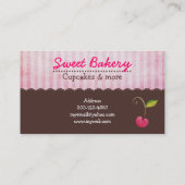 さくらんぼの果実のカップケーキの名刺 名刺 (裏面)