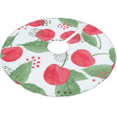 さくらんぼの果実ヴィンテージ、水色シームレス。 ブラッシュドポリエステルツリースカート (アングル)