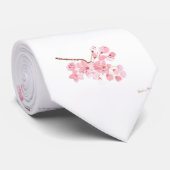 さくらんぼの水彩桃色 ネクタイ (ロール)