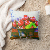 「さくらんぼの玉」かわいい写真。買今 クッション (ブランケット)