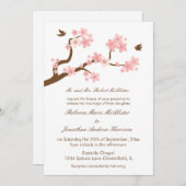 さくらんぼの白い花 招待状 (正面/裏面)