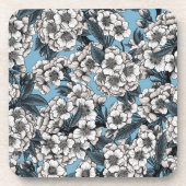 さくらんぼの白と青 コースター (正面)