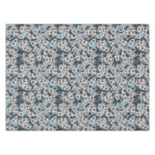 さくらんぼの白と青 テーブルクロス (正面(横))