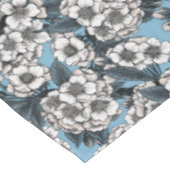 さくらんぼの白と青 テーブルクロス (アングル)