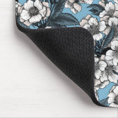 さくらんぼの白と青 マウスパッド (コーナー)