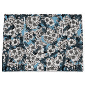 さくらんぼの白と青 ラージペーパーバッグ (正面)