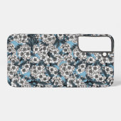 さくらんぼの白と青 SAMSUNG GALAXYケース (裏面横)