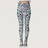 さくらんぼの真新しいヒョウはアニマルプリントのレギンスに斑点を付けます レギンス (正面)