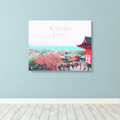 さくらんぼの神殿京都日本旅行アート キャンバスプリント (インサイチュ (ウッドフロア))