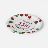 さくらんぼの第55誕生会の紙皿 ペーパープレート (アングル)