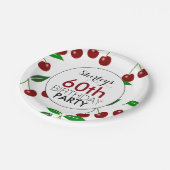 さくらんぼの第60誕生会の紙皿 ペーパープレート (アングル)