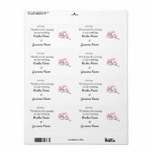 さくらんぼの結婚お土産プレゼント ラベル (フルシート)