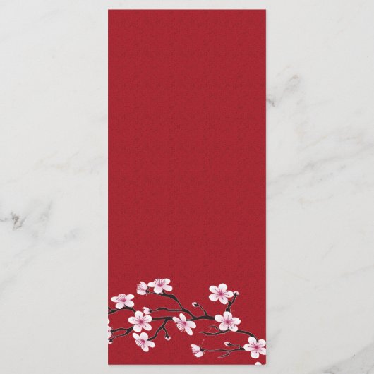 さくらんぼの結婚花のメニュー プログラム (裏面)