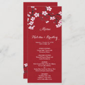 さくらんぼの結婚花のメニュー プログラム (正面/裏面)