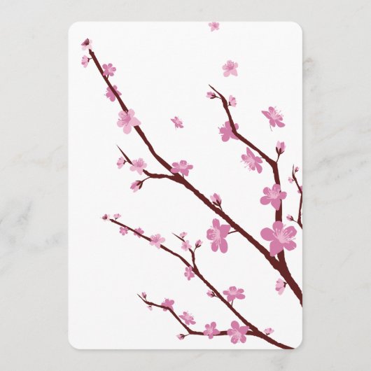 さくらんぼの結婚花のメニュー メニュー (裏面)