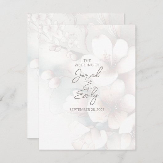 さくらんぼの結婚BlossomのエンクロージャカードとQRコード エンクロージャーカード (正面/裏面)