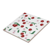 さくらんぼの緑のさくらんぼ咲きシームレスなパターン タイル (側面)