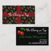 さくらんぼの背景の名刺 名刺 (正面/裏面)