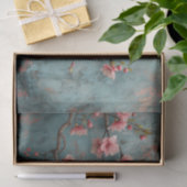 さくらんぼの背景素朴付き花 薄葉紙 (ギフト)