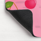 さくらんぼの背景 マウスパッド (コーナー)