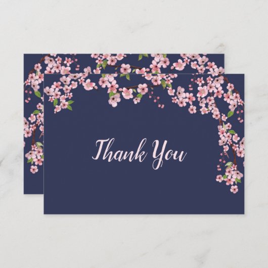 さくらんぼの花々の夜サンキューカード 案内状 (正面/裏面)