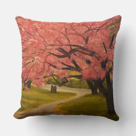 さくらんぼの花々の春、Gary Poling クッション (正面)