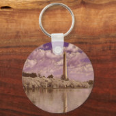 さくらんぼの花々ザワシントンモニュメントキーチャ キーホルダー (正面)