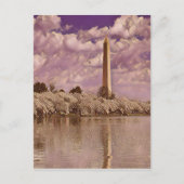 さくらんぼの花々ザワシントンモニュメント ポストカード (正面)