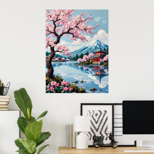 さくらんぼの花々パゴダレイク ポスター