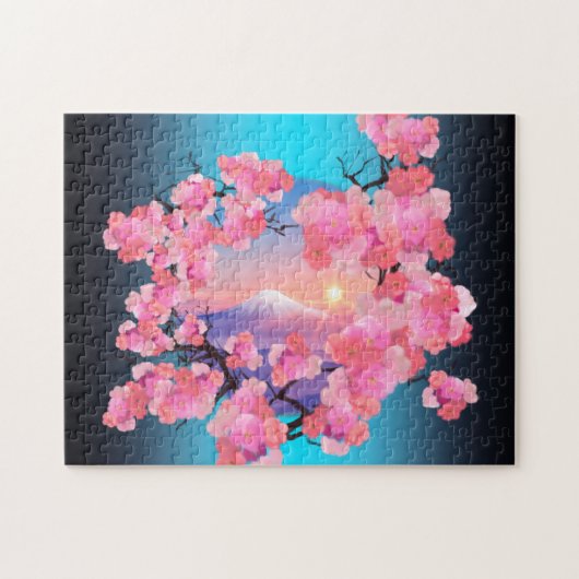さくらんぼの花々by山富士 ジグソーパズル (横)