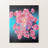 さくらんぼの花々by山富士 ジグソーパズル (縦)